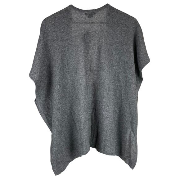 Phenix NWT 100% Cashmere Jersey Wrap Shawl Cardigan Sweater Gray Pocket Size OS - Picture 4 of 9